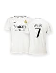 Real Madrid - Maillot Domicile Saison 24/25, Vini Jr., S, Réplique avec Licence Officielle