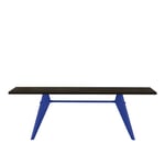 Vitra - EM Table 220, Base Prouvé Bleu Marcoule - Dark Solid Oak - Matbord
