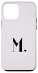 iPhone 12 mini Lavender Purple Cute Letter M Initial Heart Monogram Case