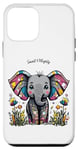 Coque pour iPhone 12 mini Small & Mighty - Bébé éléphant peint porte-bonheur