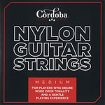 Cordoba Jeu de 6 cordes de guitare en nylon à tension moyenne Rouge