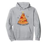 Funny Pizza on Earth Christmas Tree Merry Crust-mas Pizzamas Pullover Hoodie