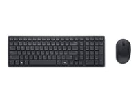 Dell Silent Keyboard and Mouse KM555 - Ensemble clavier et souris - sans fil - 2.4 GHz, Bluetooth 5.1 - QWERTY - International US - noir - avec 3 ans de service Advanced Exchange