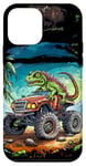 Coque pour iPhone 12 mini Motif Cool Monster Truck Riding Lizard pour garçons et hommes