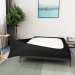 Alyvia Spring Housse pour sommier tapissier, en jersey, extensible, enveloppante sur les 4 côtés, pour hôtel et maison, pour lit King Size/King Size californien/Olympic Queen Size, noir