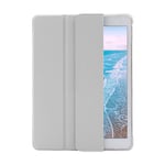 HUEZOE Amazon Brand Étui pour iPad 9/8/7 (modèle 2021/2020/2019, 9/8/7e génération), Coque arrière Transparente en TPU avec Support pour Stylo, Fonction Veille/réveil Automatique, Gris