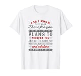 Christian Jeremiah 29 11 Hope Faith Future Bible Verse Quote T-Shirt