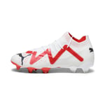 Puma Mens FUTURE ULTIMATE FG/AG Football Boots - White & Orange - Size UK 3.5