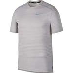 Nike Men Dri-Fit Miler Running Top - Atmosphere Grey/Heather/Reflective Silver, Large