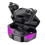 Trådlösa RGB Gaming TWS Bluetooth Stereo In-Ear Hörlurar USB-C Svart svart