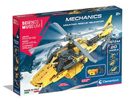 Clementoni- Science Museum Mechanics Mountain Rescue Kit: Build & Play Helicopter, 250+ Pieces, Educational Science Toy for Kids (8+ Years)