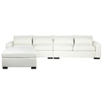 Chaiselong sofa Beige Flødefarvet Træ Moderne 386 x 218 x 88 cm