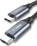 Câble USB C vers USB C 2.0 1m 100W(20V/5A) en Nylon Tressé,Transfert de Données 480Mbps pour Huawei Matebook, MacBook, iPad Pro 2018,iPhone 15,Galaxy S23/S22/S21, Google Pixel, Nexus 6P,etc.[V202]