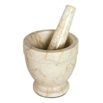 Premier Housewares Mortar and Pestle-Marble-Champagne, 11 x 11 x 11 cm