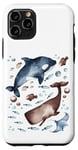 Coque pour iPhone 11 Pro Orca Whale Motif For Kids With Ocean Fish Pattern Cute Fishy