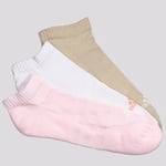 adidas Unisex Cushioned Low-Cut Socks 3 Pairs, Clear Pink/White/Wonder Beige, 8.5-10