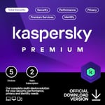 Kaspersky Premium Total Security 2024 | 5 Devices | 2 Years | Anti-Phishing and Firewall | Unlimited VPN | Password Manager | Parental Controls | 24/7 Support | PC/Mac/Mobile | UK Online Code