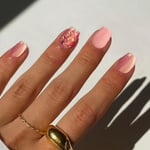 French False Nails Pink Nail Tips Fashion Press on Nails  Women Girls