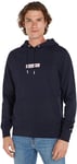 Tommy Hilfiger Men's Monotype Box Hoody Mw0mw34379 Hoodies, Blue (Desert Sky), S