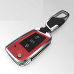 HJPOQZ Couvercle de clé Intelligente à Distance de Voiture, adapté pour Skoda Octavia Combi Porte-clé pour Volkswagen Polo 2016 Golf 7 MK7