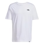 adidas Men's Lounge Slide Graphic T-Shirt, White, L Tall