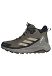 adidas Homme Terrex Anylander Mid Rain.RDY Hiking Shoes Chaussures mi-Hautes Non liées au Football, Olive Strata/Wonder Beige/Core Black, 46 2/3 EU