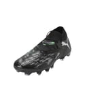 PUMA Mixte Future 8 Match FG/AG Chaussure de Football, Black Silver-Fluo Green, 45 EU