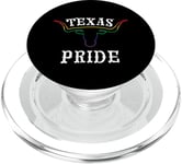 Drapeau arc-en-ciel pour le mois de la Gay Pride du Texas PopSockets PopGrip pour MagSafe