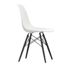 Vitra - Eames Plastic Chair DSW White - Black Maple - Matstolar - Charles & Ray Eames - Vit - Metall/Trä/Plast