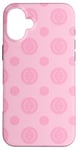 Coque pour iPhone 16 Plus Pink Circles Swirls Groovy Warm Feminine Pattern