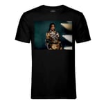 T-Shirt Homme Col Rond Michael Jackson Veste Dore Live Chanteur Pop Star Celebrite