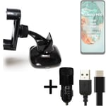 Car holder windshield dashboard for Samsung Galaxy M05 charger Cell phone mount 