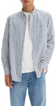 Levi's Men's Authentic Button Down Woven Shirts, Dean Stripe Estate Blue, S