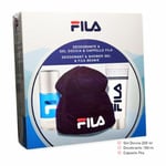 Coffret FILA Déodorant Homme + Gel Douche + Chapeau Hiver + Echantillons