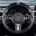 SODMLZ Housse de Volant de Voiture en Cuir véritable en Daim Noir, pour BMW M Sport F30 F31 F34 X1 F07 F10 F48 F39 F11 X2 F25 X3 F32 F33 F36