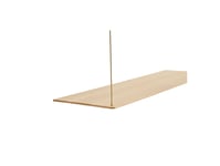 Woud - Stedge Add-on Hylle L80 White Oak/Brass