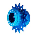 Cervus Kit de Conversion pour Cassette de vélo (Roue Libre/pignon Fixe), Compatible Shimano, 16 Dents (Bleu)