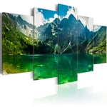 Billede - Tranquility in the mountains - 100 x 50 cm - På italiensk lærred
