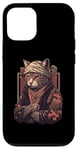 Coque pour iPhone 12/12 Pro Yakuza Chat Japonais Mafia Tatouage Fleurs