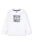 Timberland Kids' Logo Tree Graphic Long Sleeve T-Shirt, White