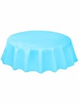 Unique Party - 50383 - Nappe Ronde en Plastique - 2,13 m - Bleu Pastel