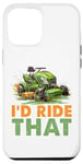 Coque pour iPhone 15 Pro Max Tondeuse à gazon I'd Ride That Racing Gardener