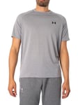 Tränings T-shirt - Under Armour - Tech - Grå - 100% Polyester - Kort ärm