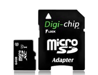 Digi-Chip Carte mémoire Micro-SD 64 Go Classe 10 pour tablettes Vankyo Matrixpad et Dragon Touch