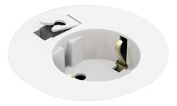 Compact 60 - 1 socket type F, 1 cable grommet, white