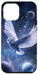 iPhone 12 Pro Max Owl Silver Feathers Cosmic Fantasy art Space Case