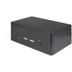 StarTech.com Commutateur KVM HDMI 2.0, 2 Ports, 2 Écrans - 4K 60Hz Ultra HDR - KVM de Bureau 4K HDMI 2.0 avec Hub USB 3.0, 2 Ports (5Gbps) et 4x USB 2.0 HID, Audio - TAA (SV231DHU34K6)