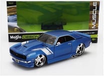 MAISTO 32508BL CHEVROLET - CAMARO Z/28 COUPE CUSTOM 1968 - BLEU - 1/24