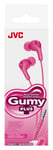 JVC Gumy Plus In Ear Headphones Earphones with Bass Boost Built In Mic - Pink