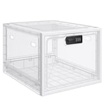 Boîte avec Cadenas Rangement, Cage de Sécurité pour Réfrigérateur Food Safe, Boite Pharmacie, Armoire avec Serrure pour la Famille, Le Bureau, L'école, Plastique, Transparent